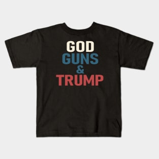 God Guns Trump Kids T-Shirt